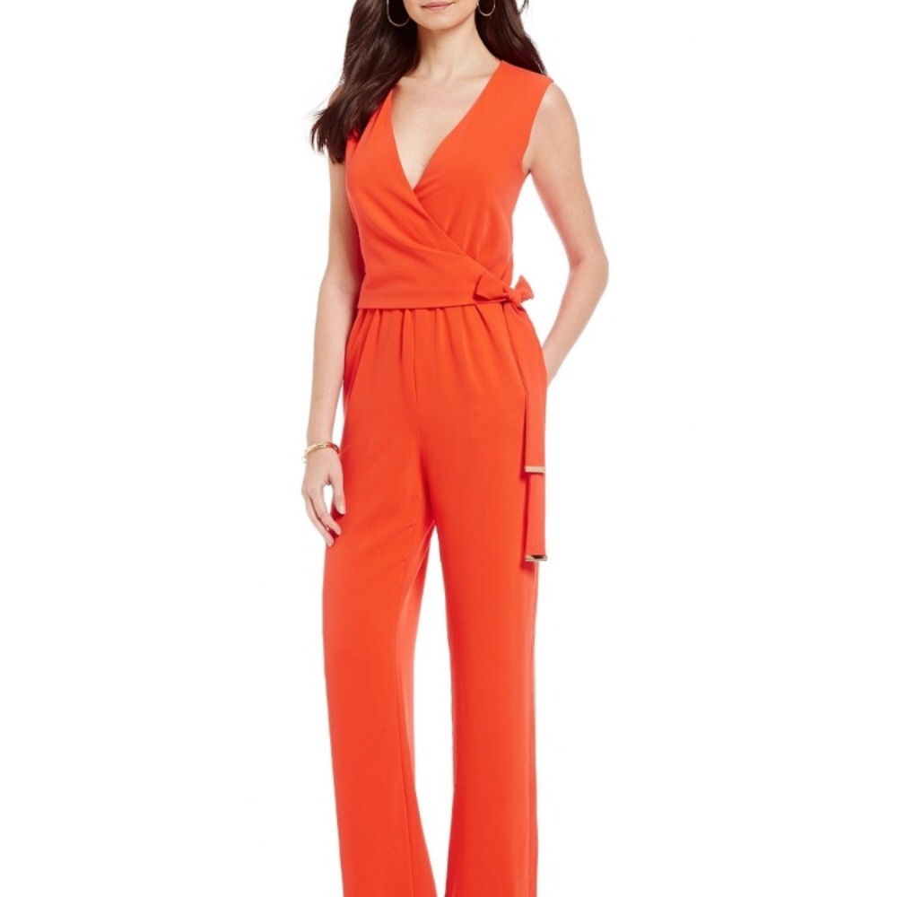 Antonio Melani Bri Crepe Jumpsuit Strawberry